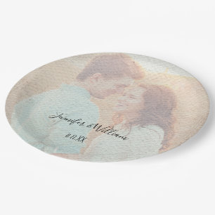 Assiettes En Carton Superposition texturée - Mariage personnalisé