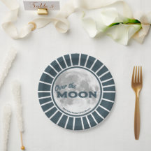 Sur... Baby shower bleu lune sur mesure
