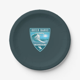 Assiettes En Carton Surf Bancs extérieurs Caroline du Nord