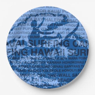 Assiettes En Carton Surf Hawaii Cutback Hawaii Surfer Hawaiien