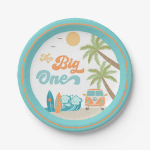Assiettes En Carton Surf Surf Beach Plaques papier fête d'anniversaire