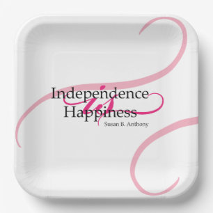 Assiettes En Carton Susan B Anthony Citation
