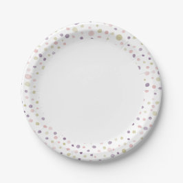 Assiettes En Carton Susan Confetti Aquarelle points Plaque en papier