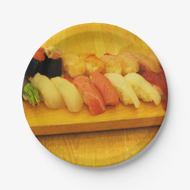 Assiettes En Carton Sushi 寿 司 (Devant)
