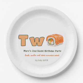 Assiettes En Carton Sushi- 2nd Birthday