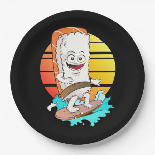 Assiettes En Carton Sushi surf