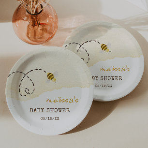 Assiettes En Carton Sweet Bumble Bee Baby shower