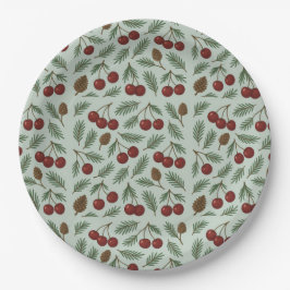 Assiettes En Carton 🌿 Sweet Cherry Woodland Holiday Collection