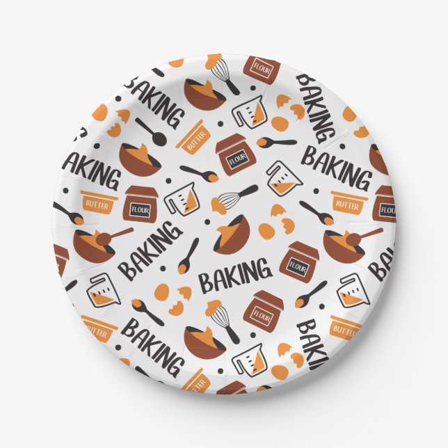 Assiettes En Carton Sweet Cute Baking Art (Devant)