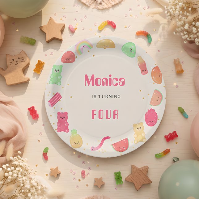 Assiettes En Carton Sweet kawaii gummi candies anniversaire (Créateur téléchargé)