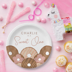 Assiettes En Carton Sweet One Girls Donut Anniversaire