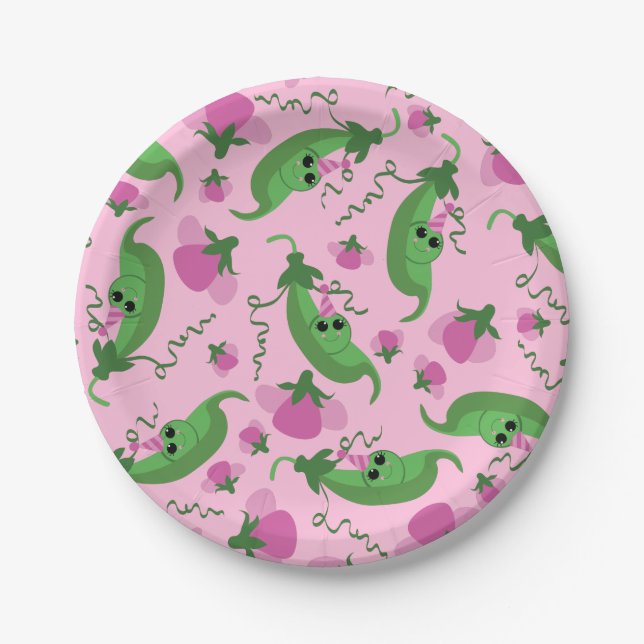 Assiettes En Carton Sweet Pea Cute 1er Anniversaire (Devant)