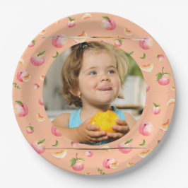 Assiettes En Carton Sweet Peach 1er Anniversaire Photo
