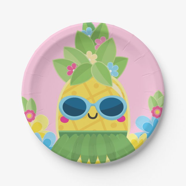 Assiettes En Carton Sweet Pineapple Girls Ms Onederful Premier anniver (Devant)