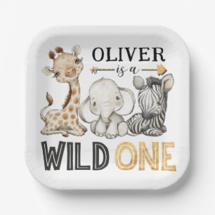 Assiettes En Carton Sweet Safari Animaux sauvages un anniversaire