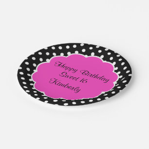 Assiettes En Carton Sweet sixteen heureux