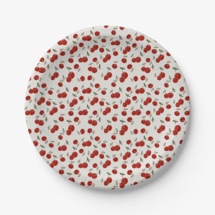 Assiettes En Carton Sweet Summer Red Cherries Garden