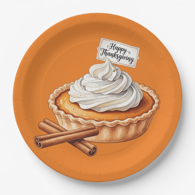 Assiettes En Carton Sweet Thanks Thanksgiving (Devant)
