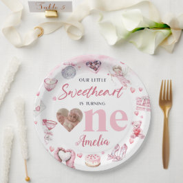 Assiettes En Carton Sweetheart Valentine 1er Plaques de papier d'anniv