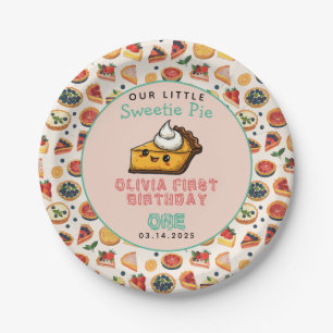 Assiettes En Carton Sweetie Pie - Pi Day 1er Anniversaire