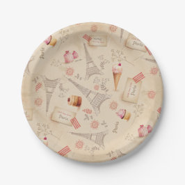 Assiettes En Carton Sweets Paris vintages