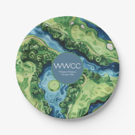 Assiettes En Carton Swing in Fun : Golf Course Gala Plaque Papier