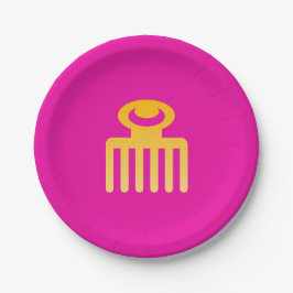 Assiettes En Carton Symbole Adinkra africain (Beauté)