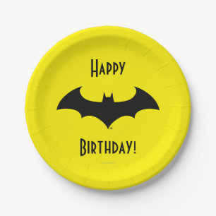Assiettes En Carton Symbole Batman   Logo Simple Bat Silhouette