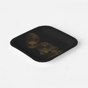 Assiettes En Carton Symbole celtique spirale or métallique