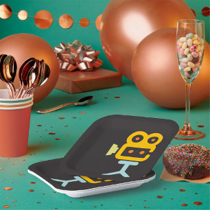 Assiettes En Carton Symbole de la caméra vidéo