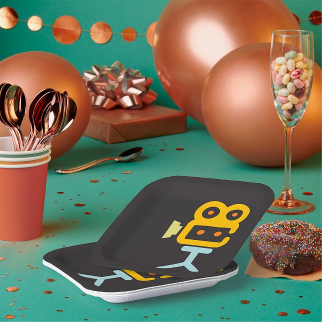 Assiettes En Carton Symbole de la caméra vidéo (Créateur téléchargé)