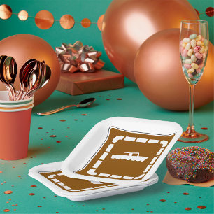 Assiettes En Carton Symbole de la zone de lancement de bateau