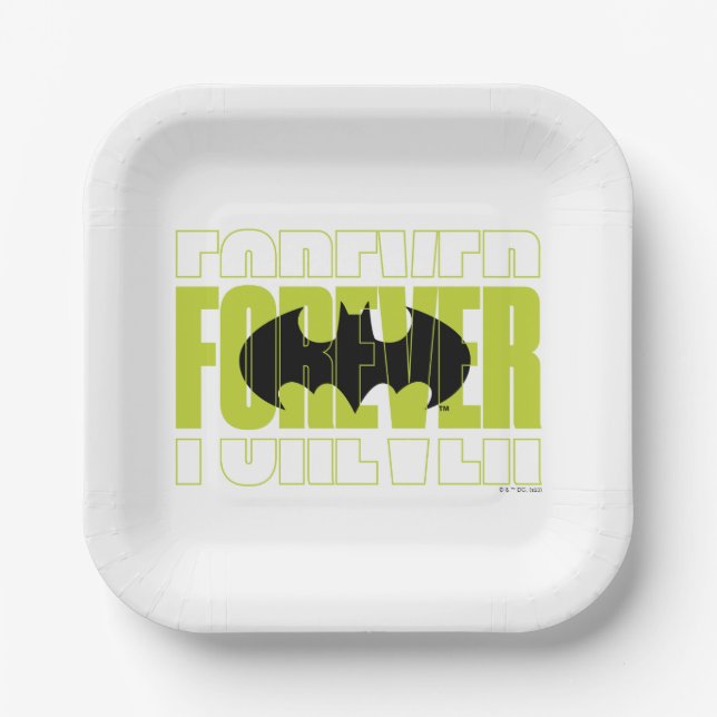 Assiettes En Carton Symbole de typographie de Batman (Recto)