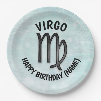 Assiettes En Carton Symbole Horoscope Virgo Anniversaire Personnalisé