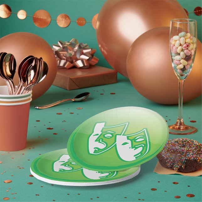 Assiettes En Carton Symbole Masque Théâtre (Créateur téléchargé)