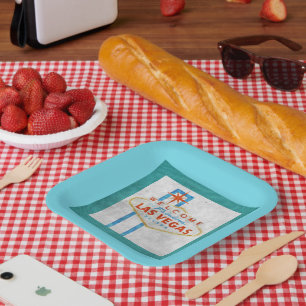 Assiettes En Carton SYMBOLE REtro Vegas Grunge Style