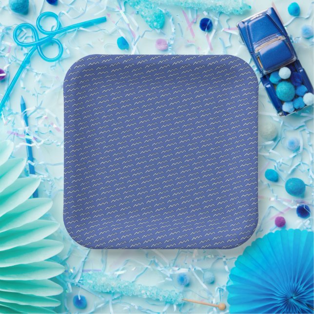 Assiettes En Carton Symbole Zodiaque Aquarius Élément par Kenneth Yonc (Fête)