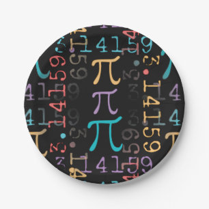 Assiettes En Carton Symboles Pi Day 3.14...