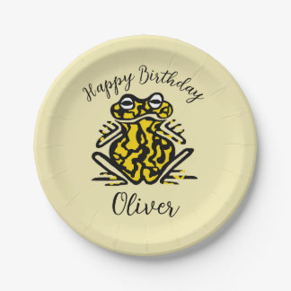 Assiettes En Carton Sympa graphique FROG - Animaux de fête - faune