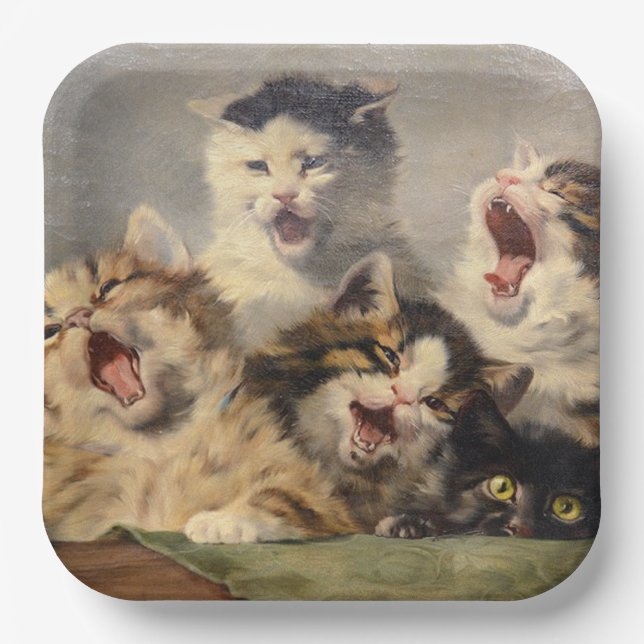 Assiettes En Carton Symphonie de Kitten par Julius Adam II (Recto)