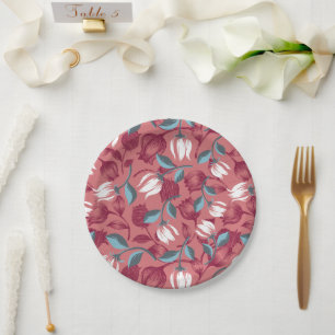 Assiettes En Carton Symphonie Tulip : Motifs floraux
