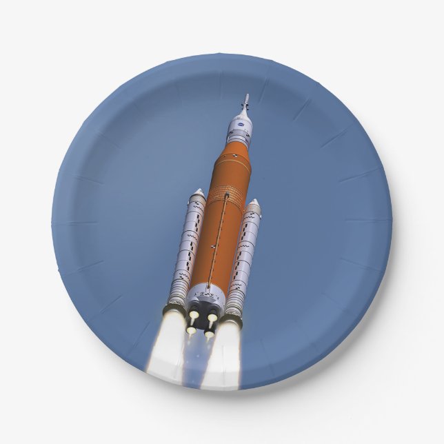 Assiettes En Carton Système de lancement spatial SLS de la NASA (Devant)