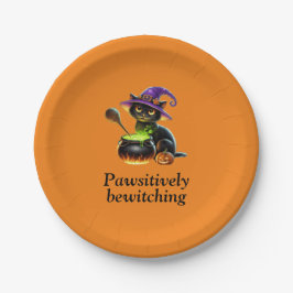 Assiettes En Carton T-shirt Chats d'Halloween