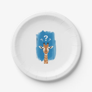 Assiettes En Carton T-Shirt Classique Girafe Confuse