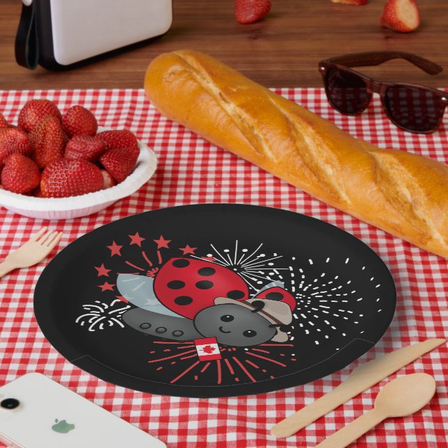 Assiettes En Carton T-shirt de la fête du Canada (Pique-nique)