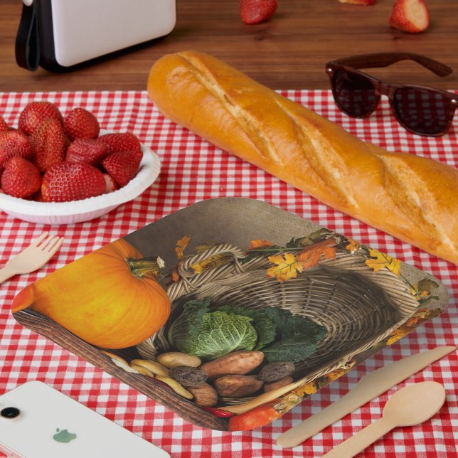 Assiettes En Carton Table Bountiful Harvest (Pique-nique)