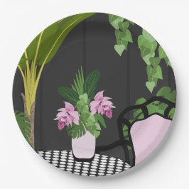 Assiettes En Carton Table Medinilla Pièce Jardin Cour