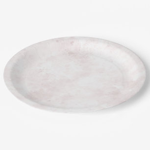 Assiettes En Carton Tache d'aquarelle rose blush Mariage Moderne Glamo