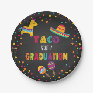 Assiettes En Carton Taco Bout a Graduation Plate