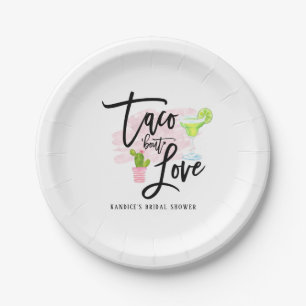 Assiettes En Carton Taco Bout Love Enterrement de Fiançailles